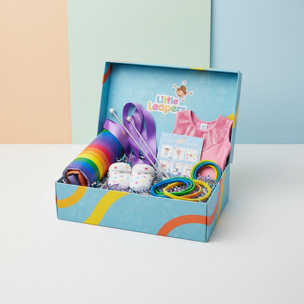 Kids gymnastics starter kit in a premium gift box