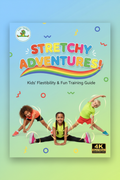 Digital fitness guide cover for children's flexibility training